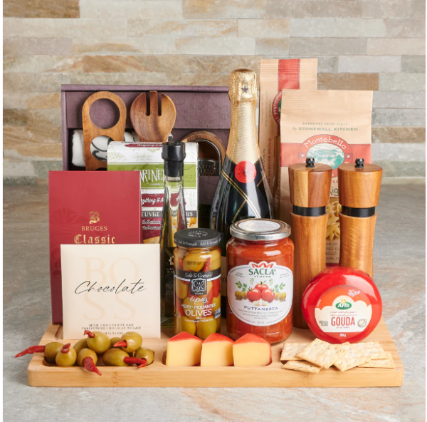 Tastes of Italy Gift Set with Champagne